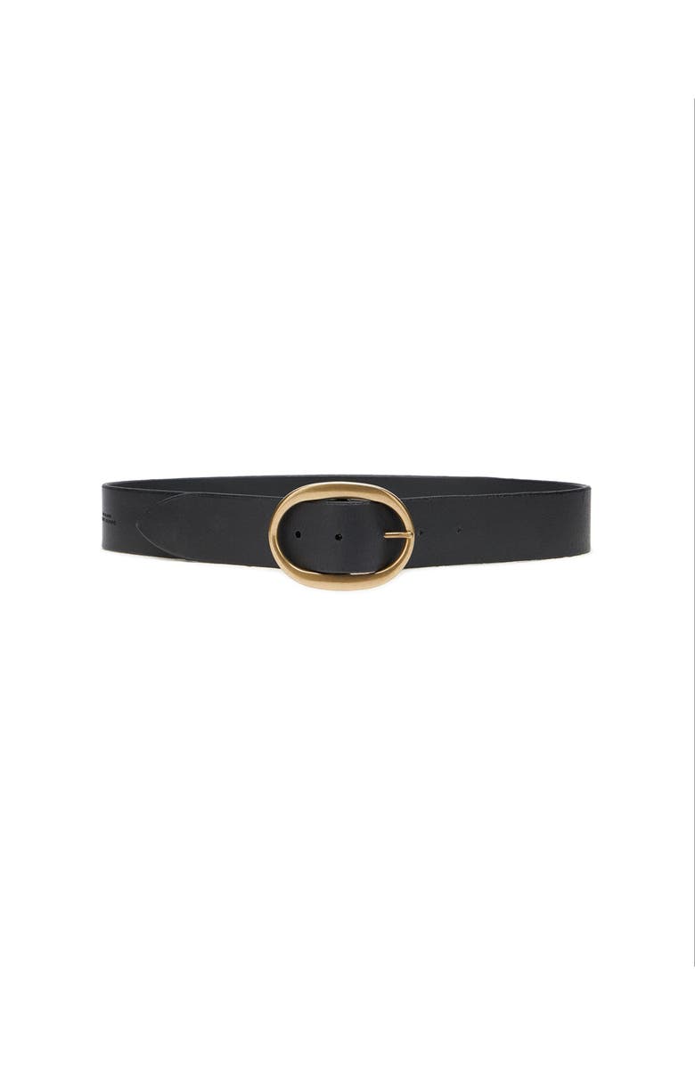 Fortela Simon Leather Belt, Main, color, Black