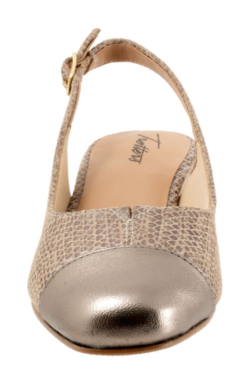 Trotters 'dea' Slingback In Champagne Snake