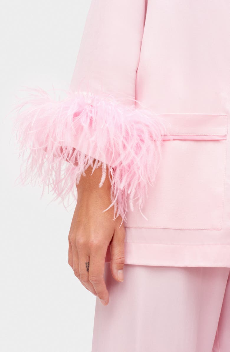 Sleeper Party Double Feather Pajamas, Alternate, color, Pink