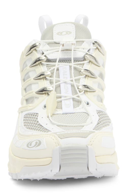 Salomon Breathable Mesh Sneakers With Durable Rubber Sole In White