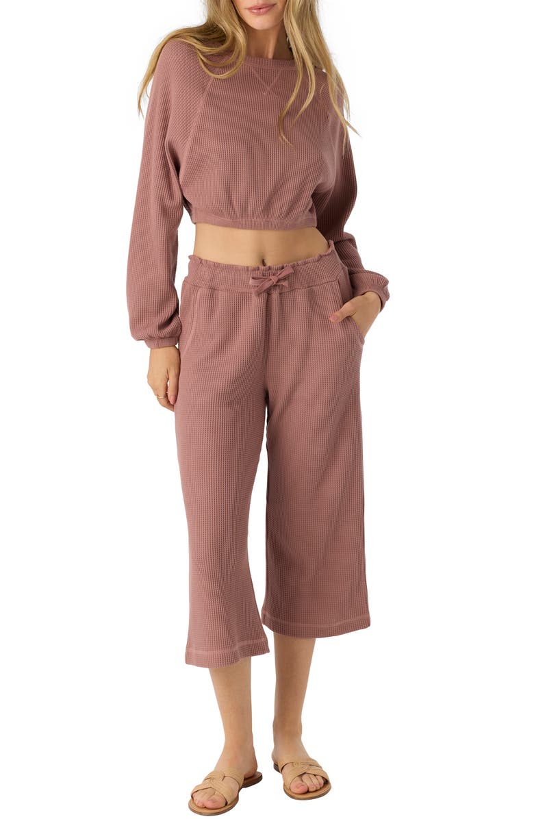 O'Neill Tour Waffle Knit Crop Pants, Alternate, color, 