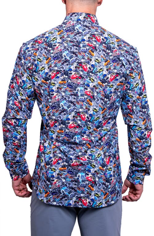 Maceoo Fibonacci Resistance Contemporary Fit Button-up Shirt In Multi