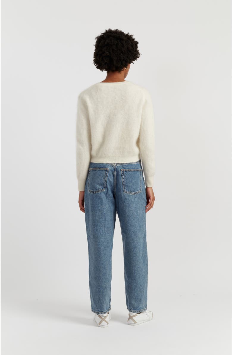 Chinti & Parker Brushed Cashmere Crewneck Sweater, Alternate, color, Cream