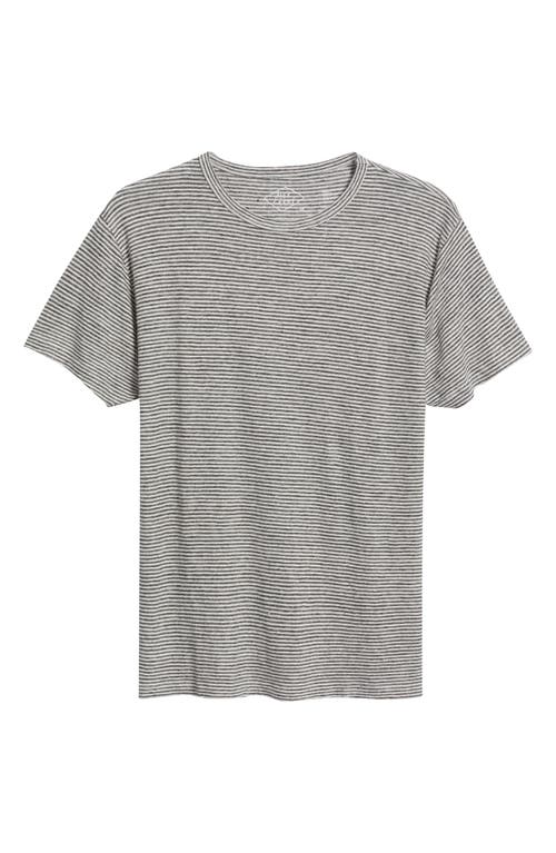 Alex Crane  Sun Regular Fit Linen Tee In Lines