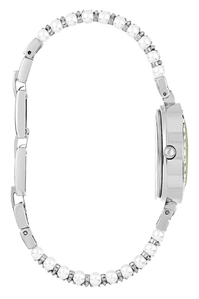 Mother-of-Pearl Quartz Bracelet Watch, 20mm, Alternate, color, SILVER