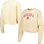 LEAGUE COLLEGIATE WEAR Women's League Collegiate Wear Cream Nebraska Huskers Classic Campus Corded Timber Sweatshirt