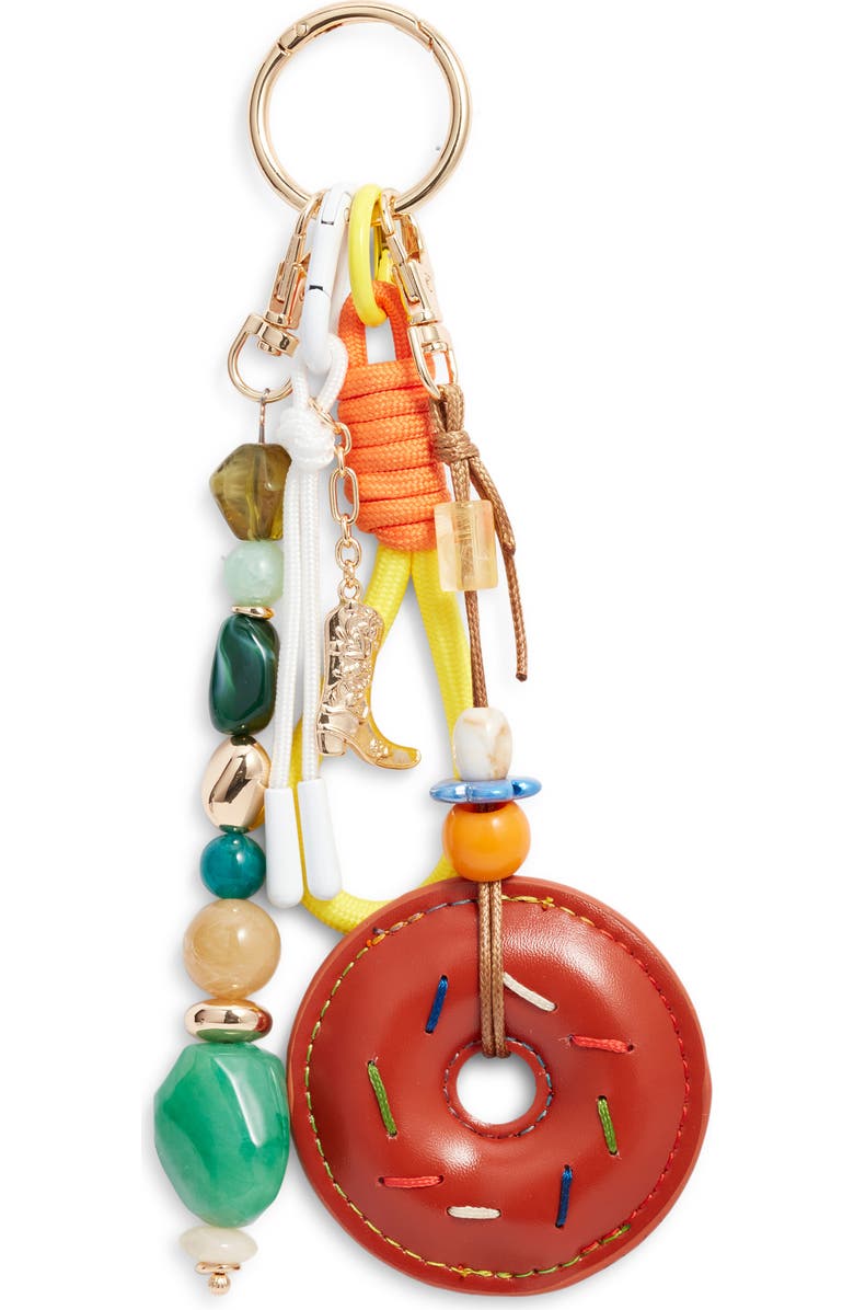 Chelsea28 Donut Bag Charm, Main, color, Brown Multi- Gold