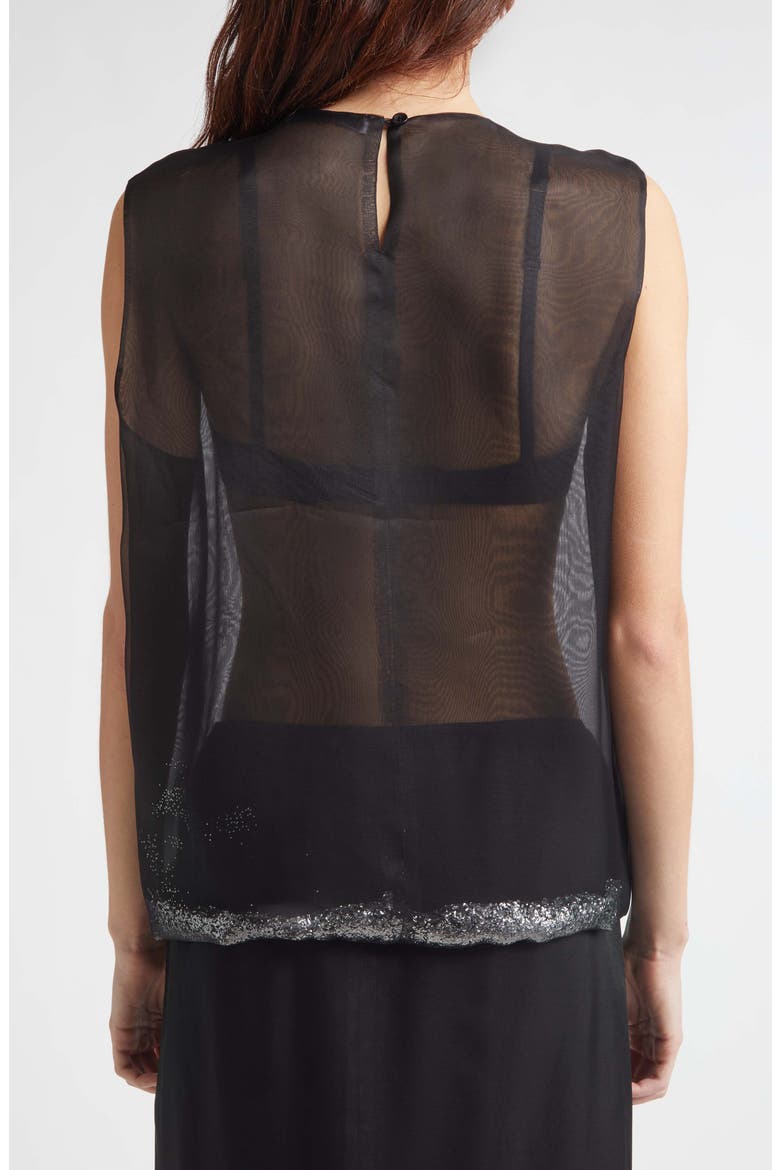 Glitter Edge Silk Organza Top (Women) | Nordstrom