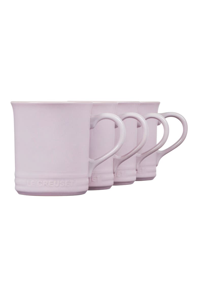 Set of Four 14-Ounce Stoneware Mugs, Alternate, color, SHALLOT