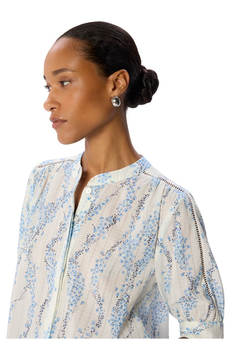 Whistles Ditsy Stem Textured Shirt, Alternate, color, Blue/Multi