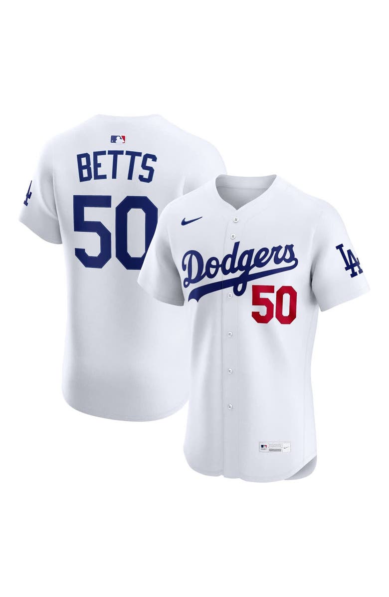 Nike Men's Nike Mookie Betts White Los Angeles Dodgers Home Elite Player Jersey, Alternate, color, White