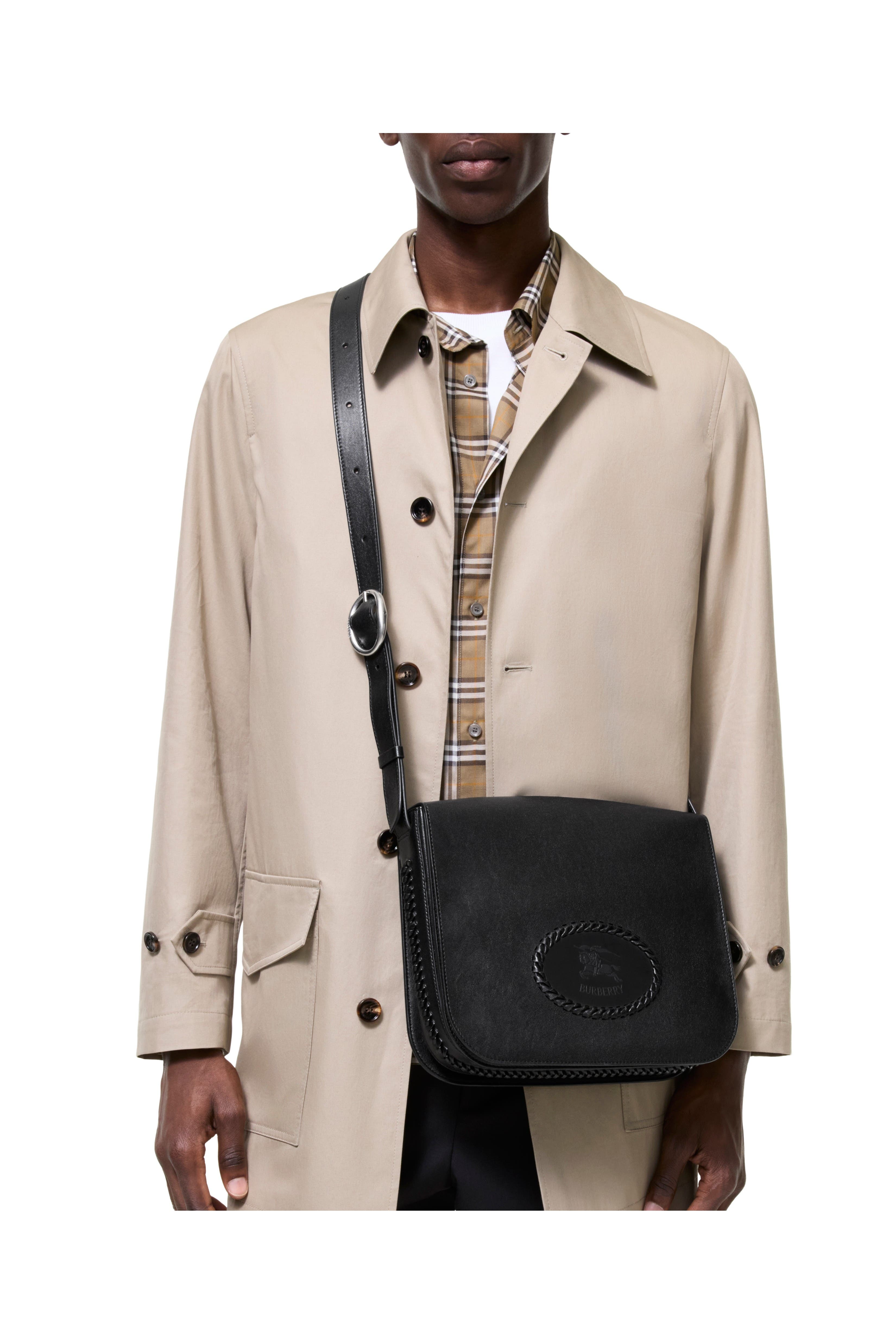 Burberry Tavistock Messenger Bag, Alternate, color, Black