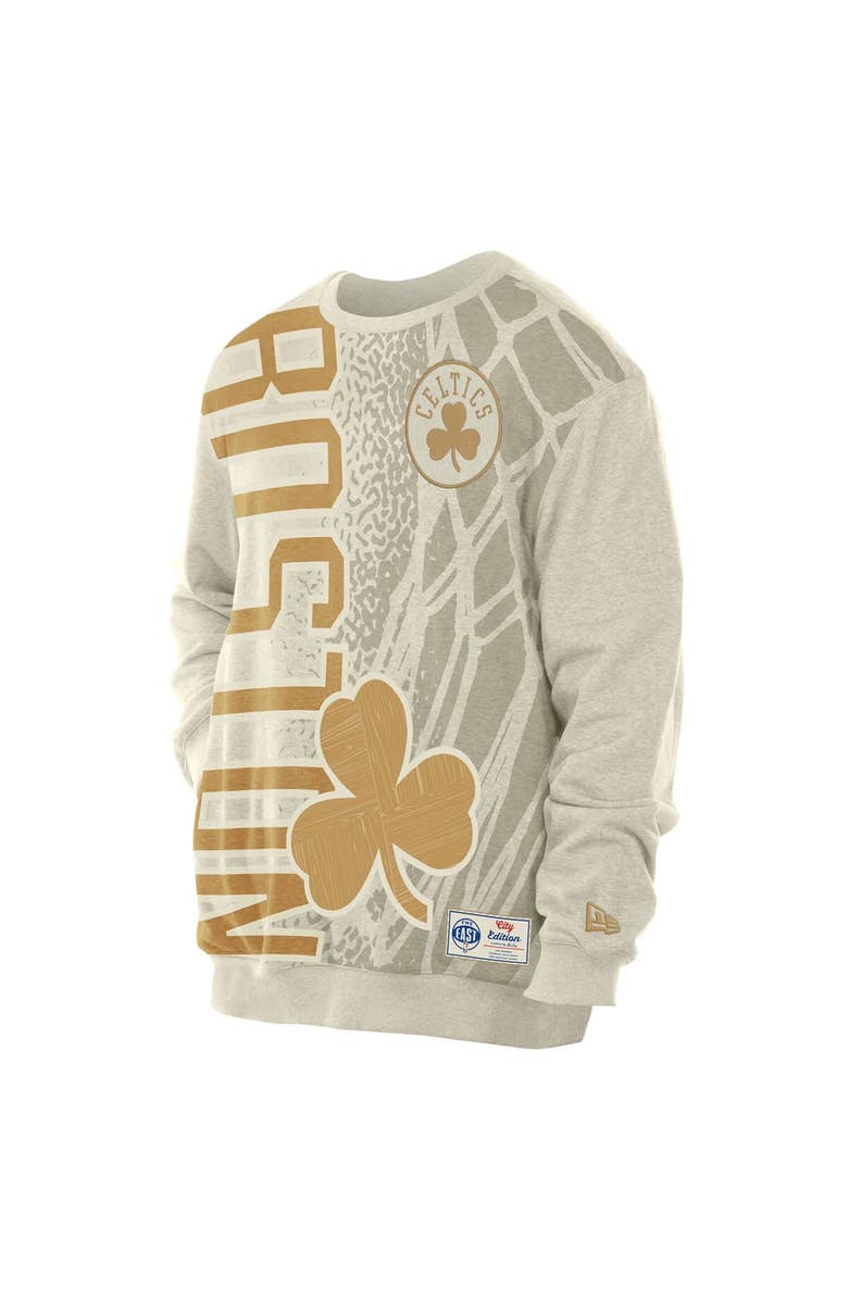 New Era Men's New Era Tan Boston Celtics 2025/26 City Edition Sweatshirt, Alternate, color, Tan