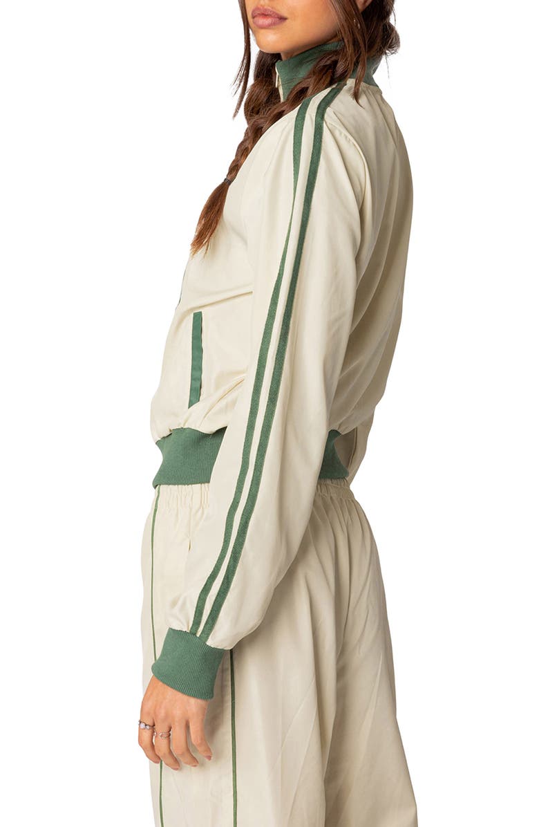 EDIKTED Superstar Track Jacket, Alternate, color, Off-White-And-Olive