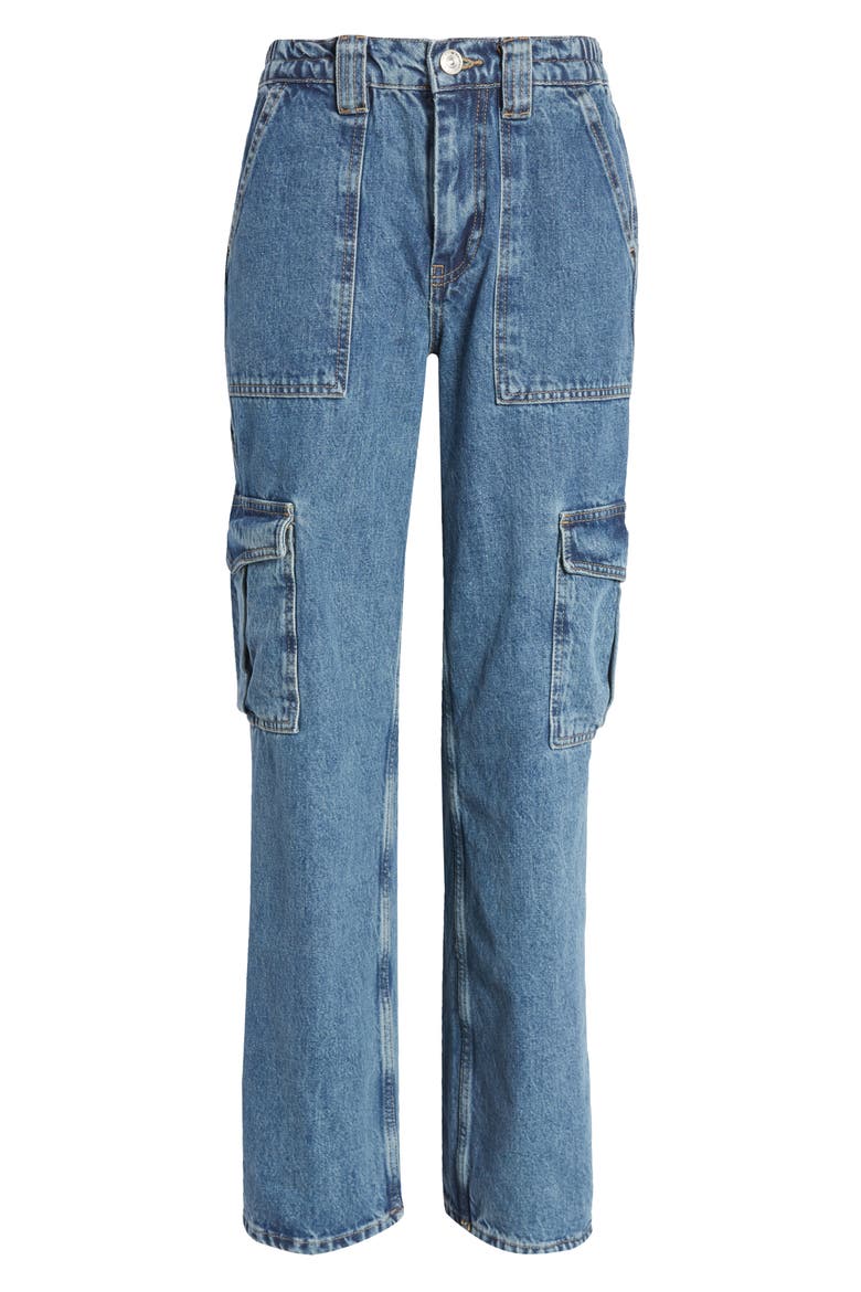 High Waist Skate Cargo Jeans, Alternate, color, MID VINTAGE