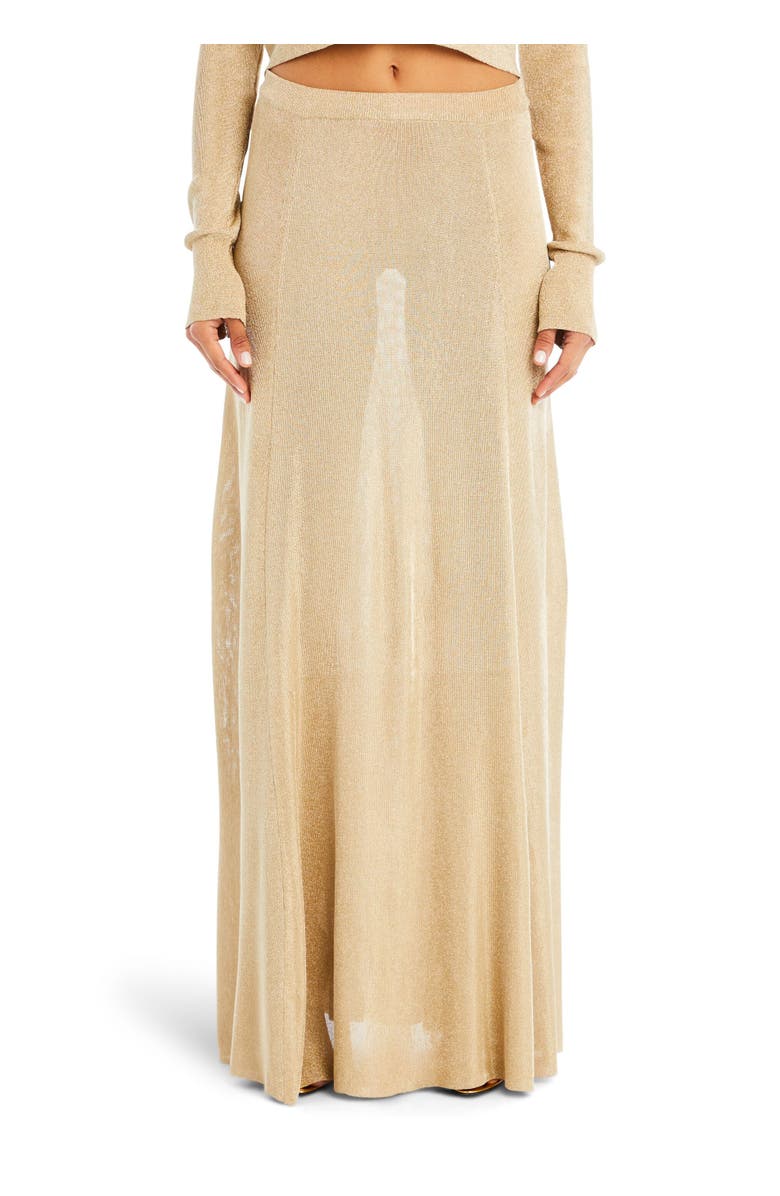 SER.O.YA Alice Metallic Knit Maxi Skirt, Main, color, 