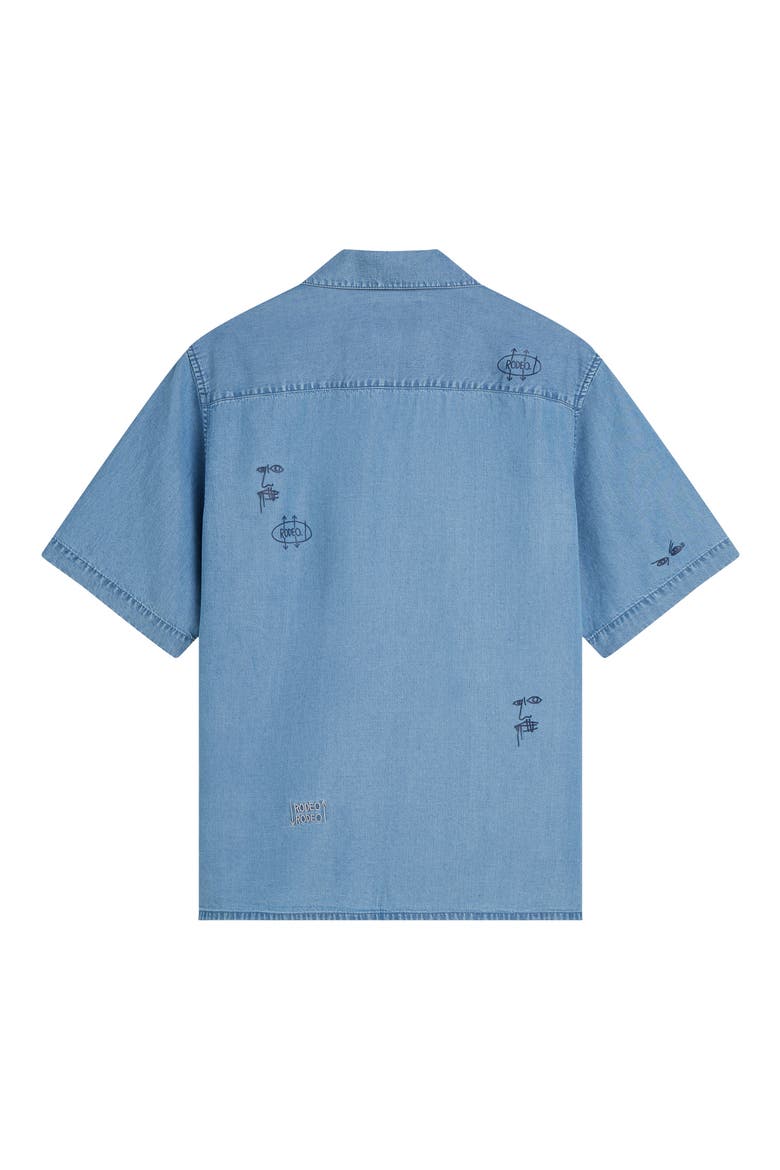 x Basquiat Indigo Shirt, Alternate, color, WASHED INDIGO