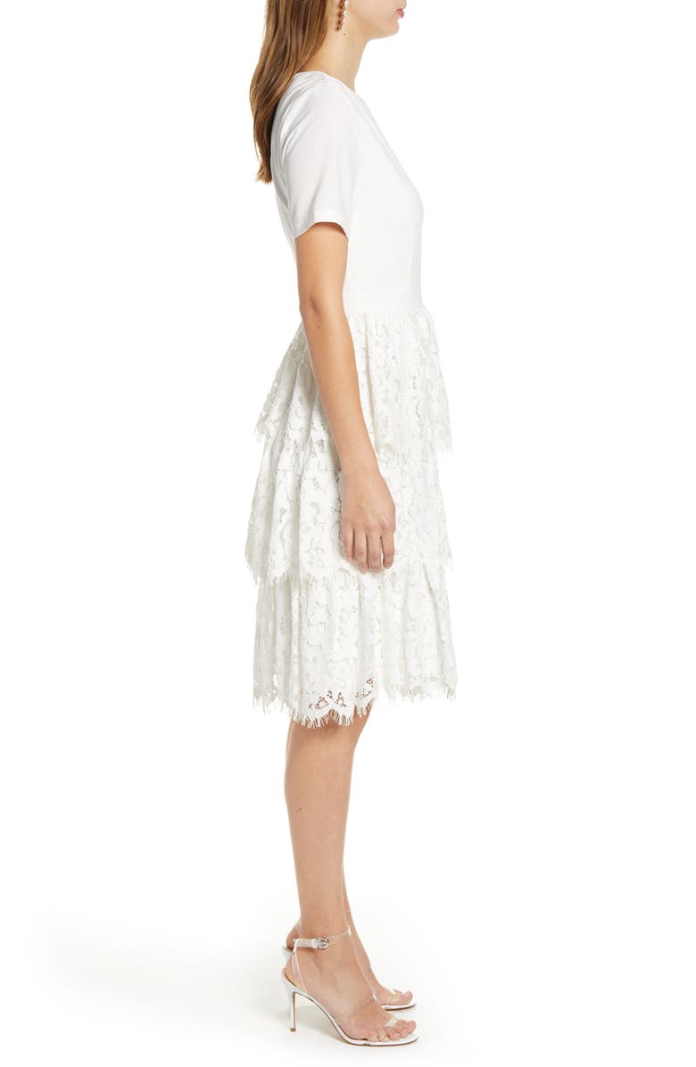 Rachel Parcell Mix Lace Dress, Alternate, color,