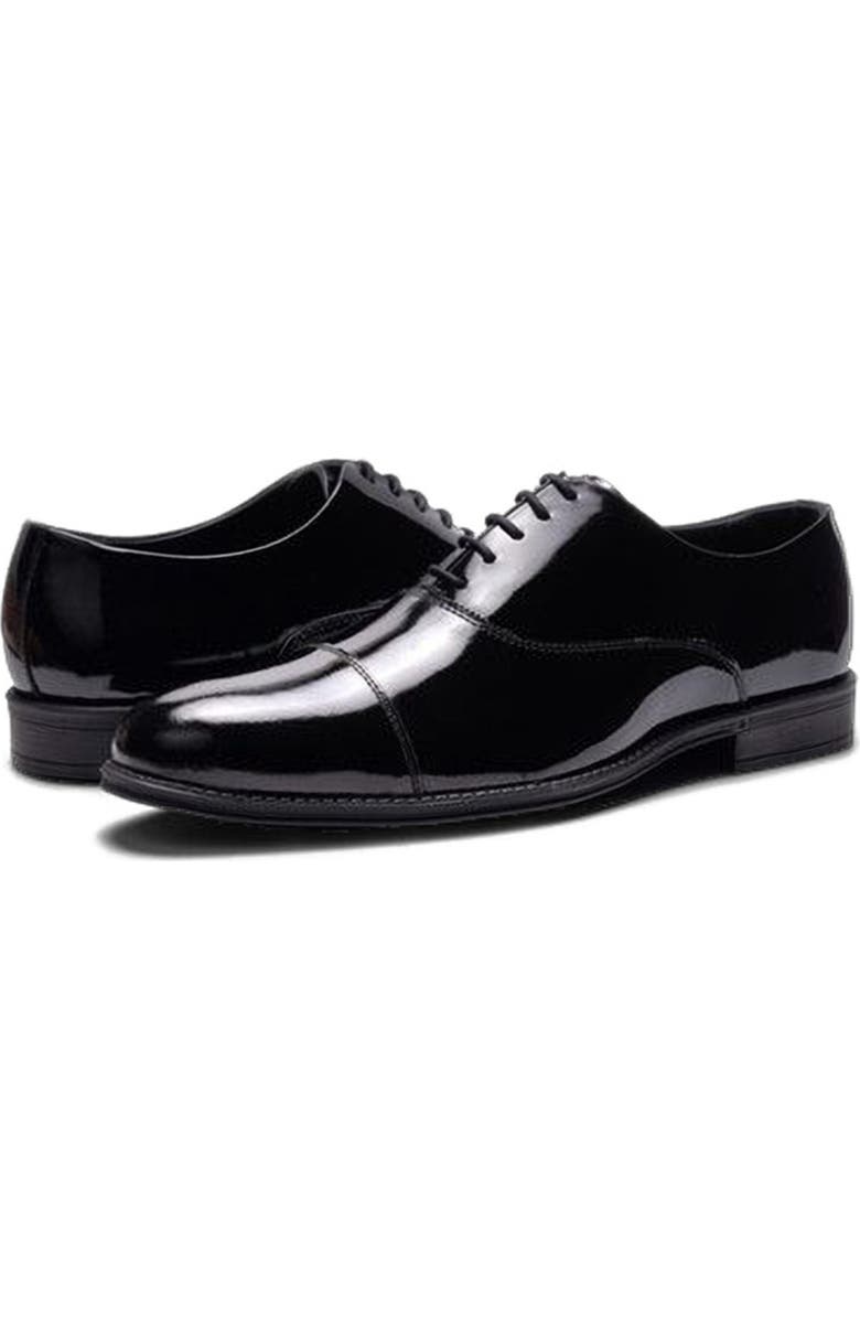 A. Veer Nero Cap-toe Oxford, Alternate, color, Black Leather