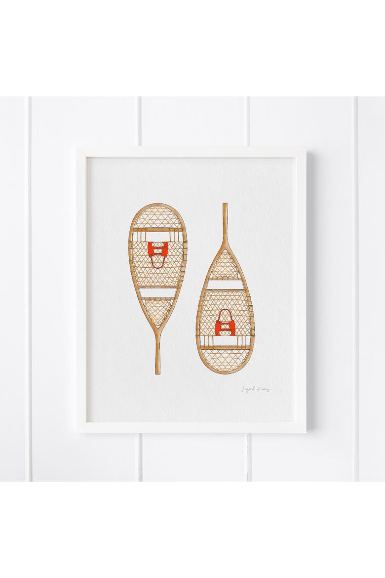 Snow Shoes Framed Museum Quality 8" x 10" Art Print, Main, color, Multicolored