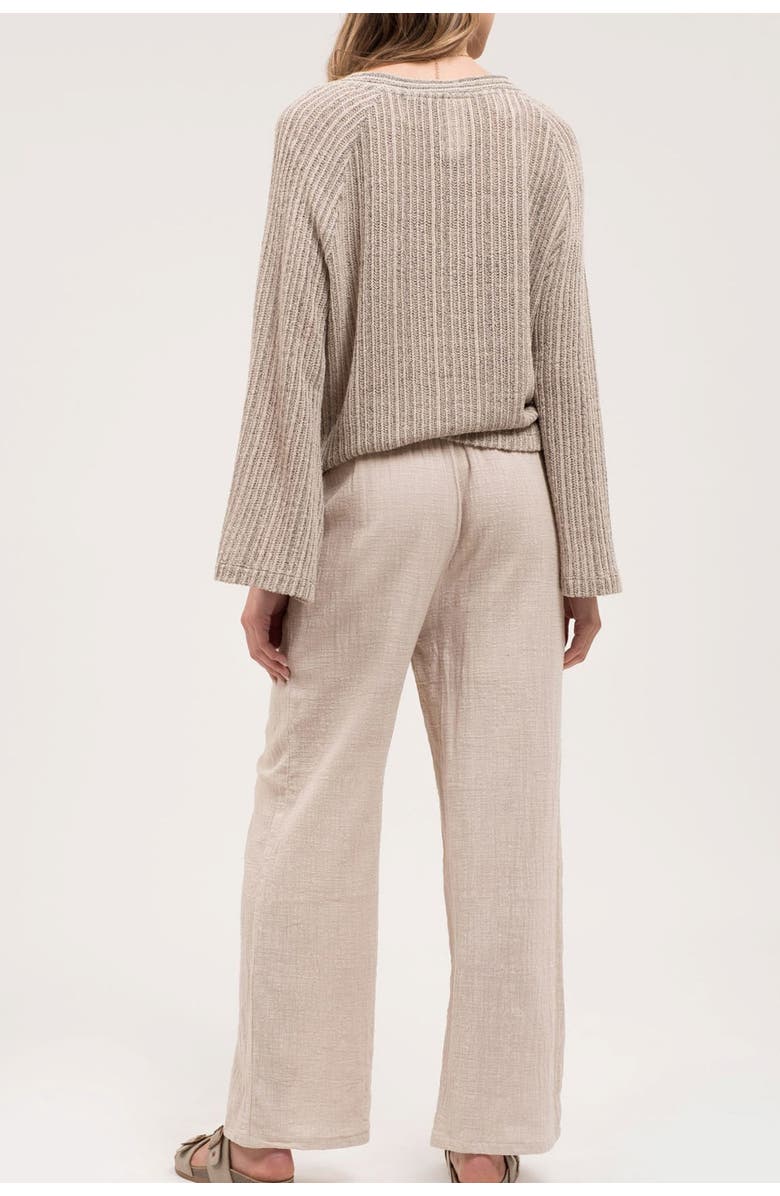 Blu Pepper Front Tie Bell Sleeve Knit Top, Alternate, color,