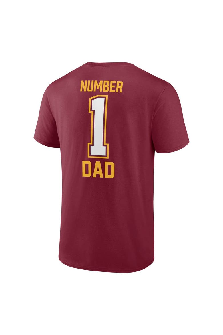 Men's Fanatics Branded Burgundy Washington Commanders Father's Day T-Shirt, Alternate, color, Burgundy