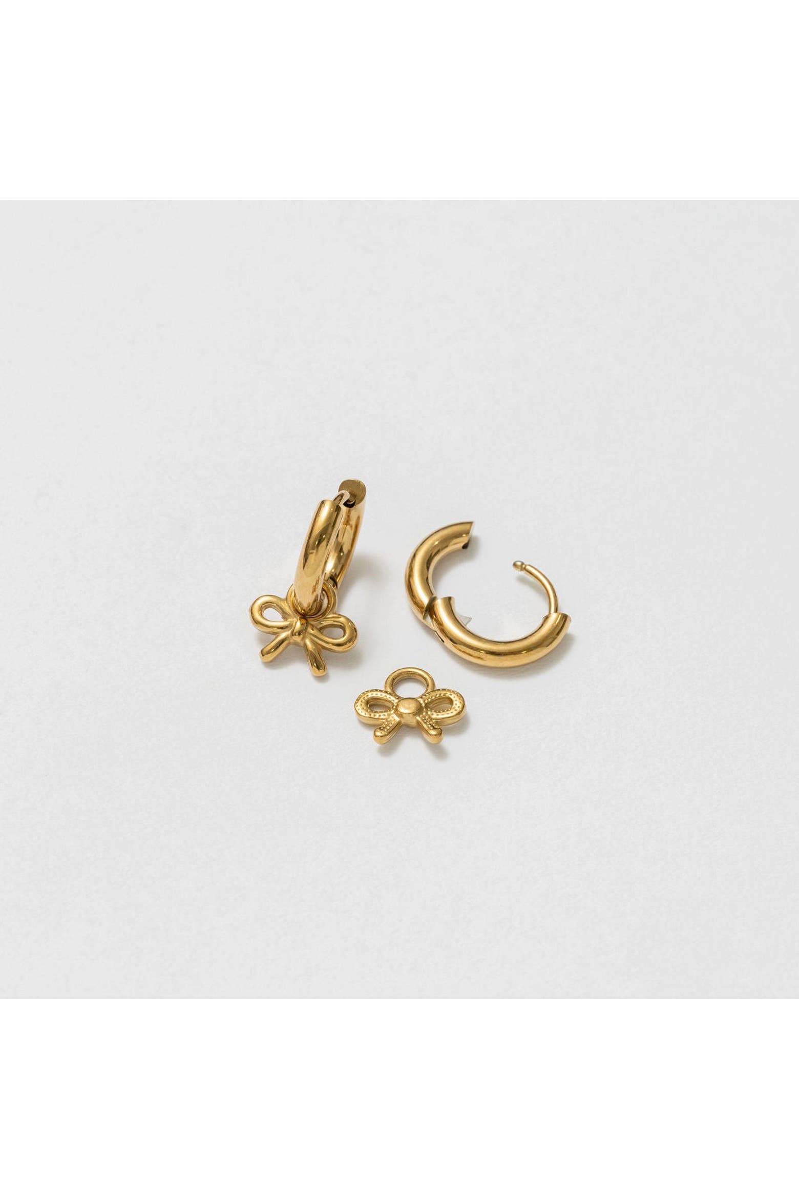 Pip Restaurant Pip Pop Bow Charm & Endless Hoop Earring Set | Nordstrom