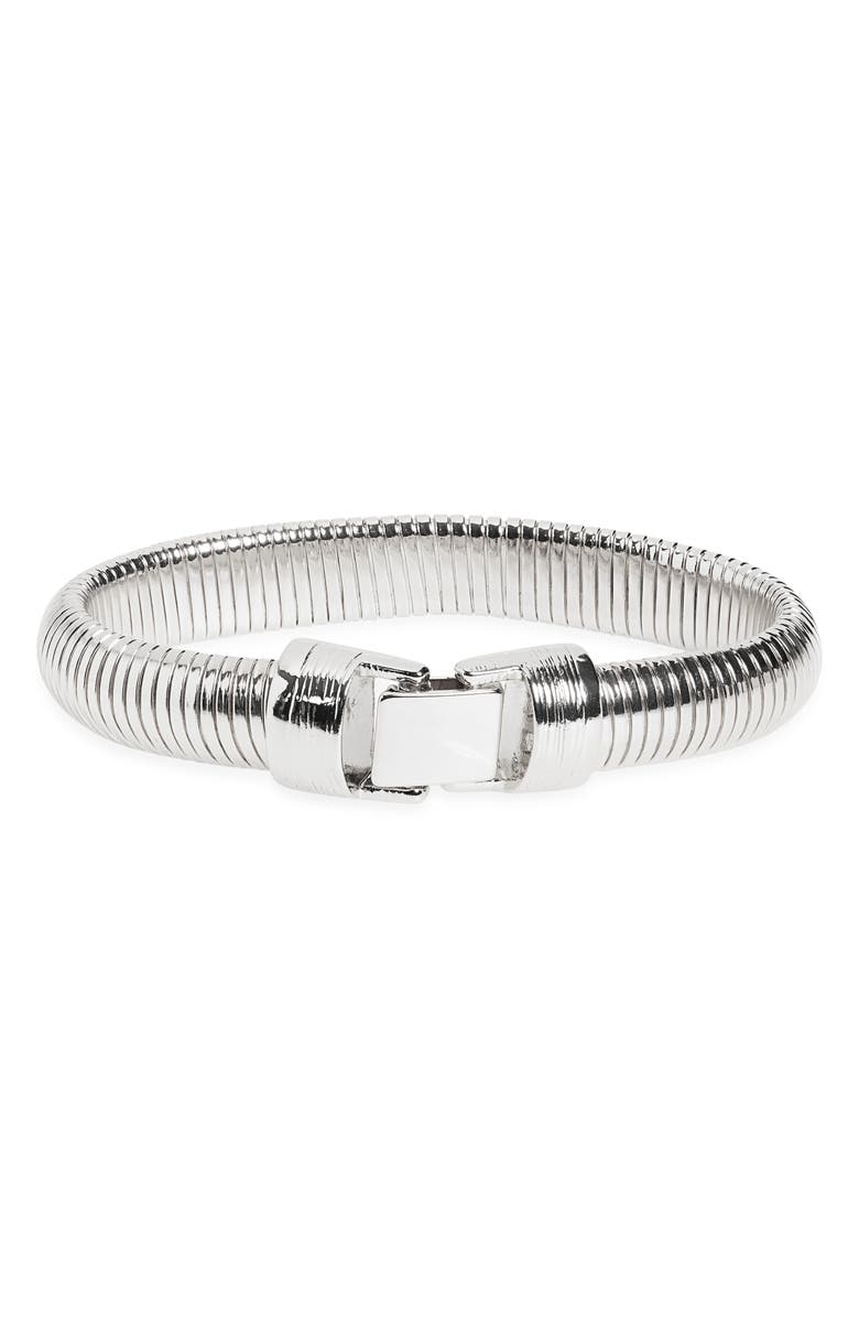 Open Edit Omega Chain Bracelet, Main, color, Silver