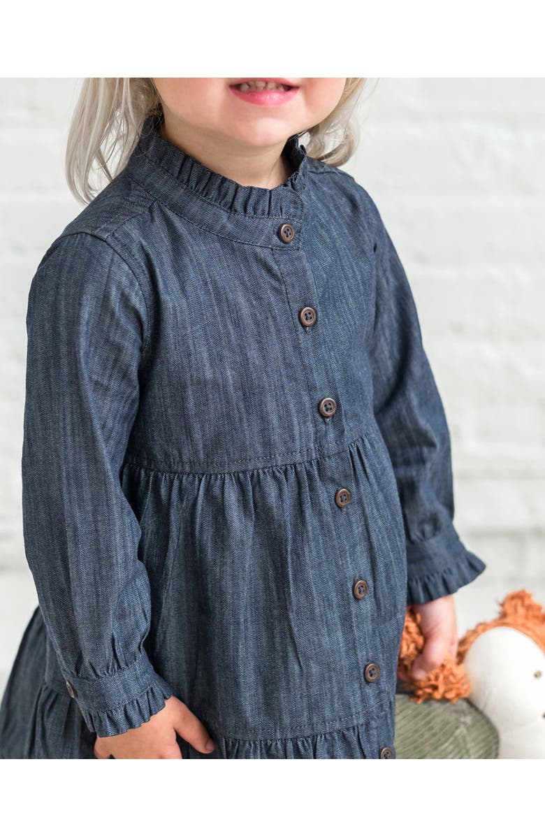 Kendi Tula Chambray Ruffle Shirt Dress, Alternate, color, Chambray