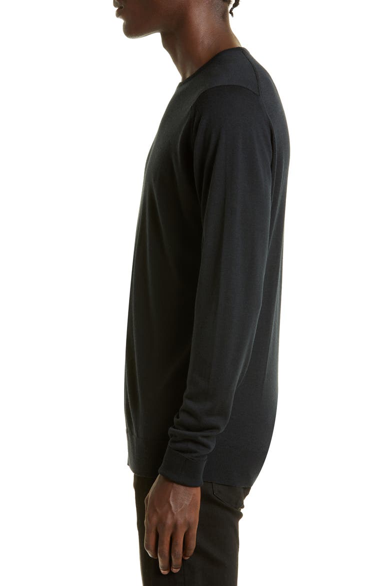 Marcus Virgin Wool Crewneck Sweater, Alternate, color, BLACK