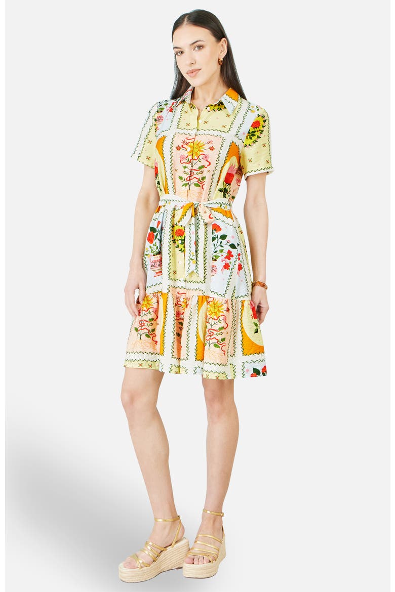 Sun Patchwork Print Shirt Dress, Alternate, color, Multi