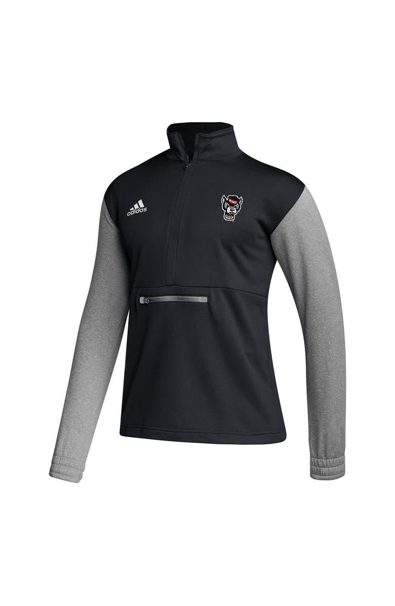 adidas Men's adidas Black NC State Wolfpack Sideline AEROREADY Half-Zip Top, Alternate, color, Black