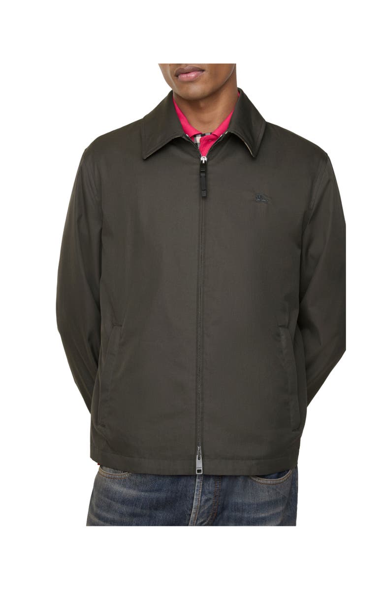 Burberry Tropical Gabardine Bloomsbury Harrington Jacket, Alternate, color, Graphite Grey