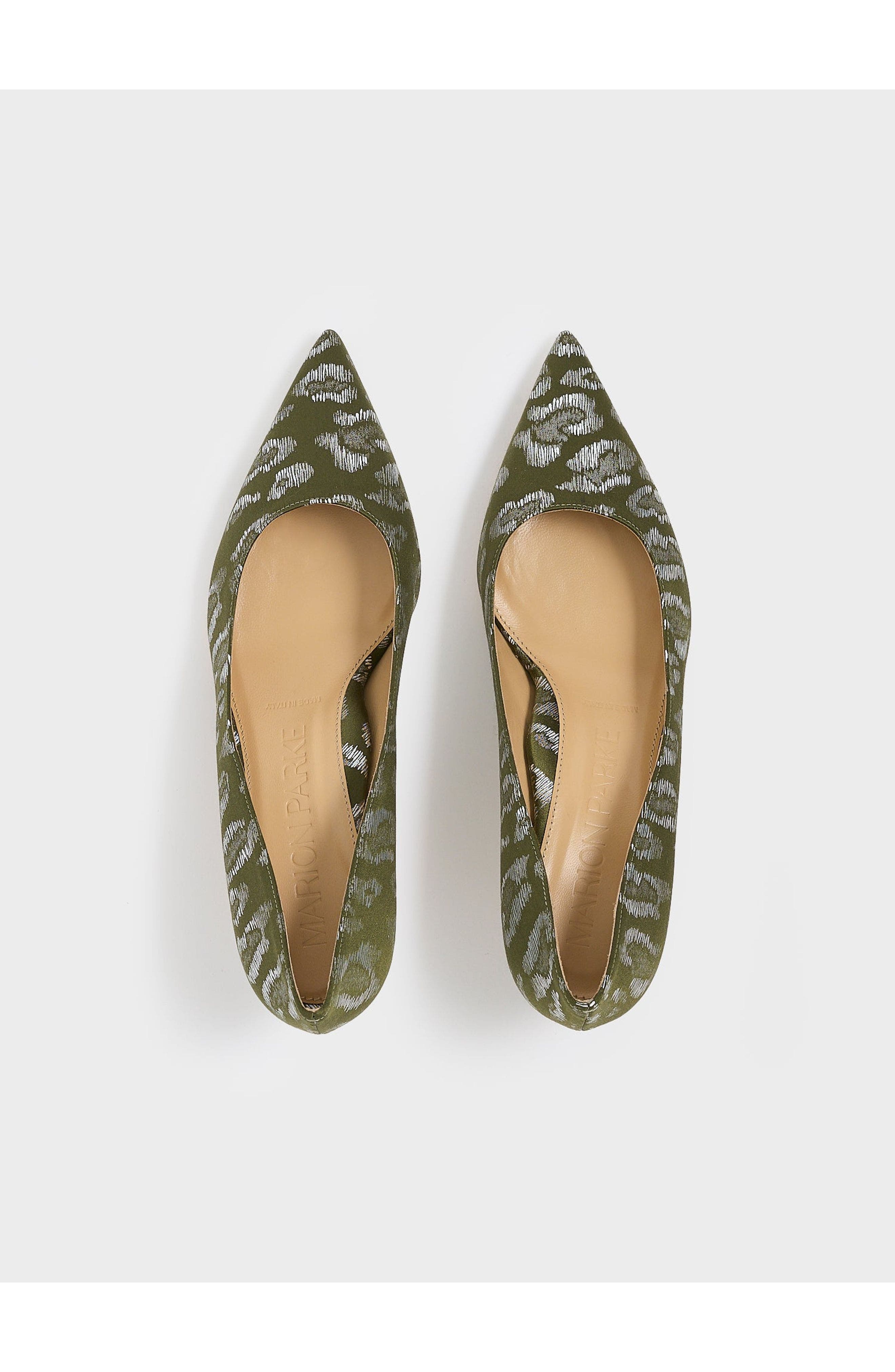 MARION PARKE Classic Pump 85 | Silk, Alternate, color, Green Leopard