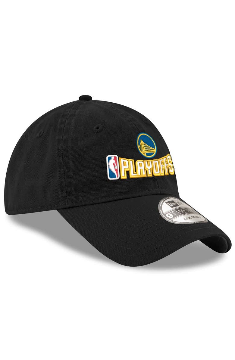 New Era Men's New Era Black Golden State Warriors 2025 NBA Playoffs 9TWENTY Adjustable Hat, Alternate, color,