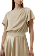 Lilysilk Women's Short Rippled Batwing Sleeves Silk Shirt