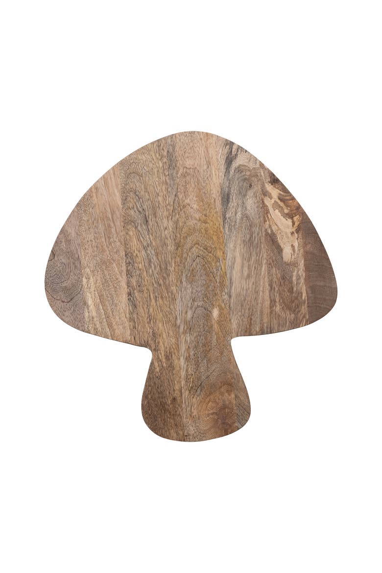 Mango Wood Mushroom Shaped Cheese & Cutting Board, Natural, Main, color, Natural