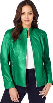 Jessica London Zip Front Leather Jacket