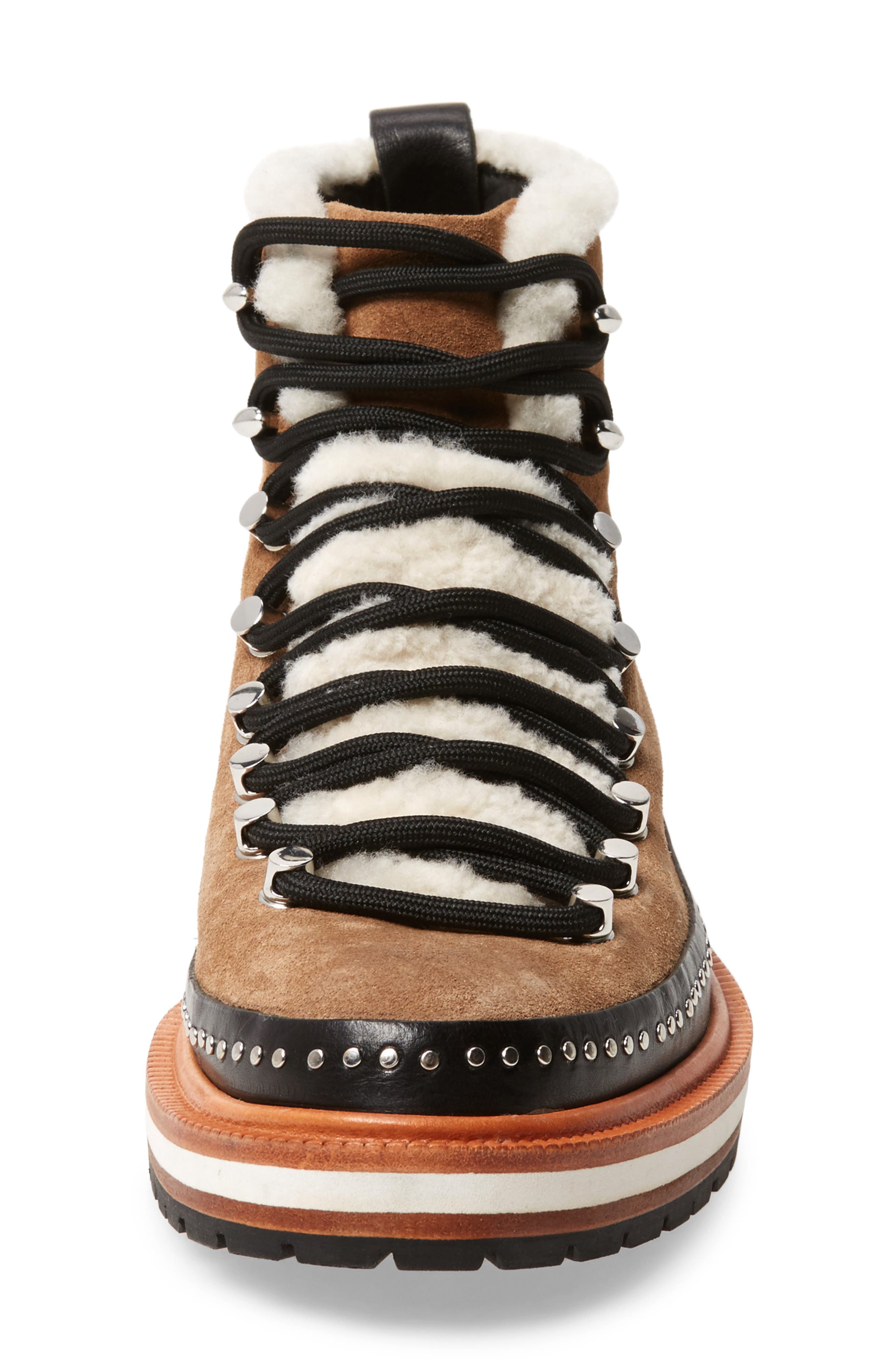 rag & bone Compass Genuine Shearling Combat Boot, Alternate, color, 
