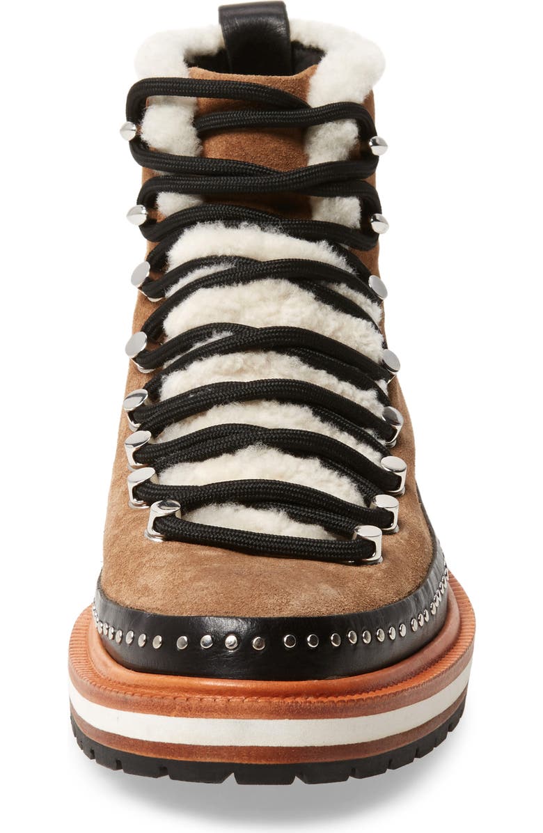 rag & bone Compass Genuine Shearling Combat Boot, Alternate, color,