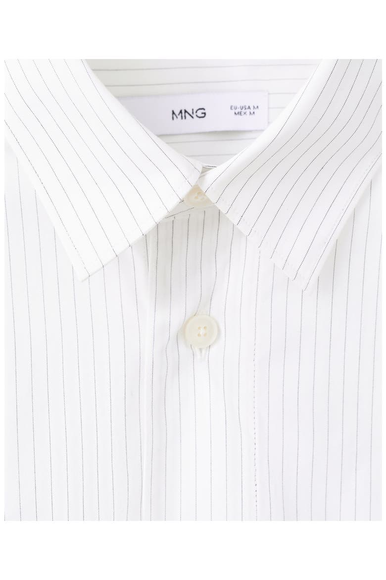 Relaxed Fit Stripe Button-Up Shirt, Alternate, color, WHITE