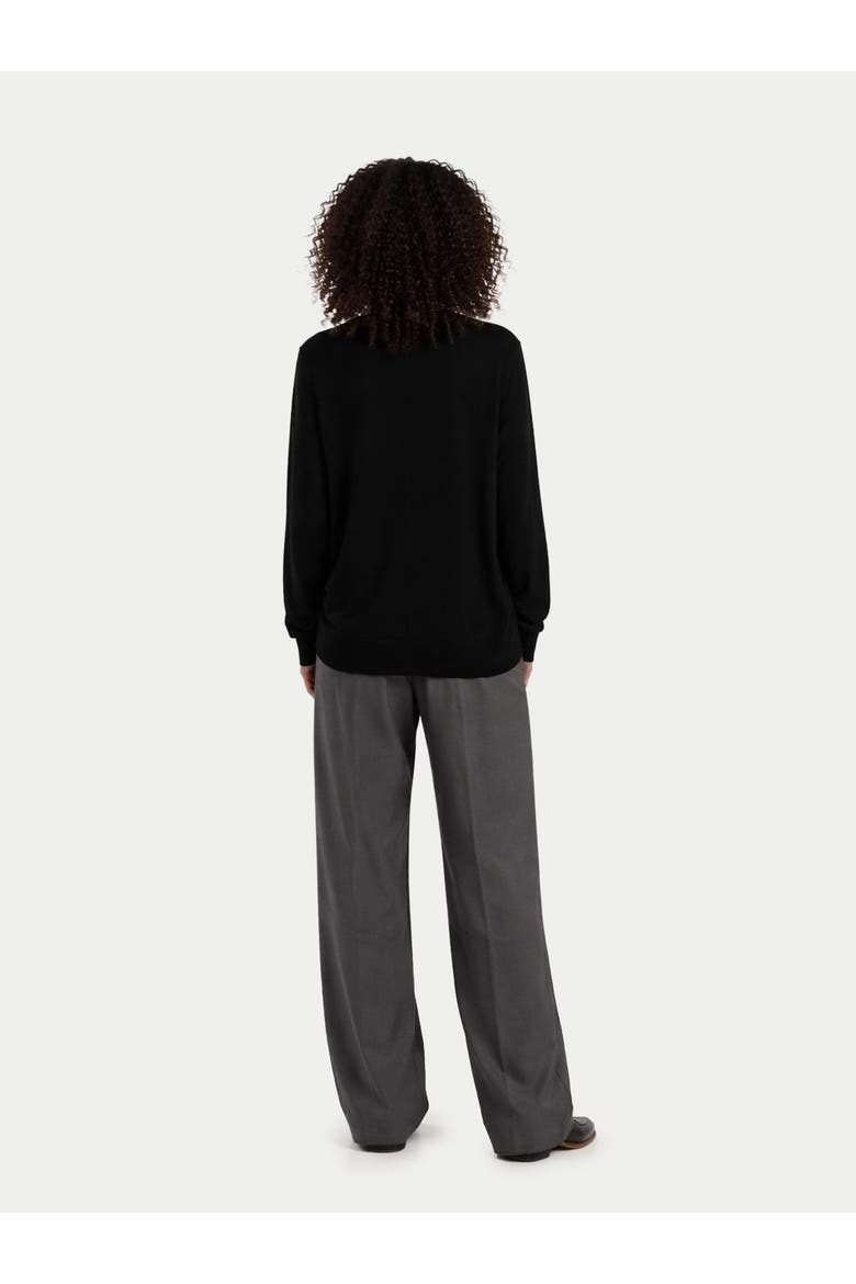 Women C-Neck Cashmere Sweater, Alternate, color, blue graphite