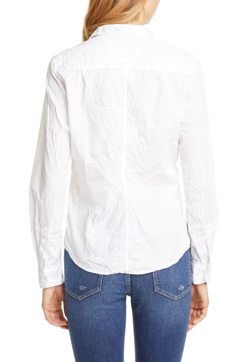 Barry Crinkle Button Down Shirt, Alternate, color, WHITE