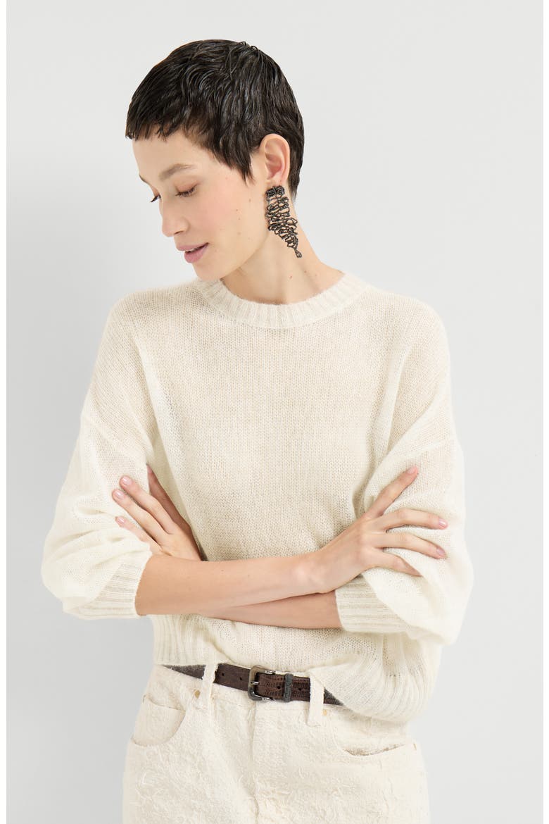 Mohair and wool sweater, Alternate, color, Ivory