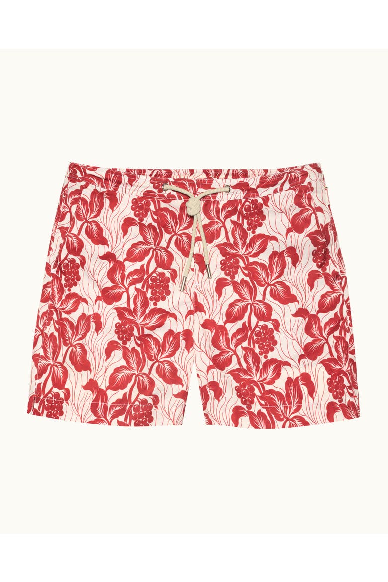 Bulldog Drawcord Mid Length Swim Shorts, Main, color, SUMMER RED