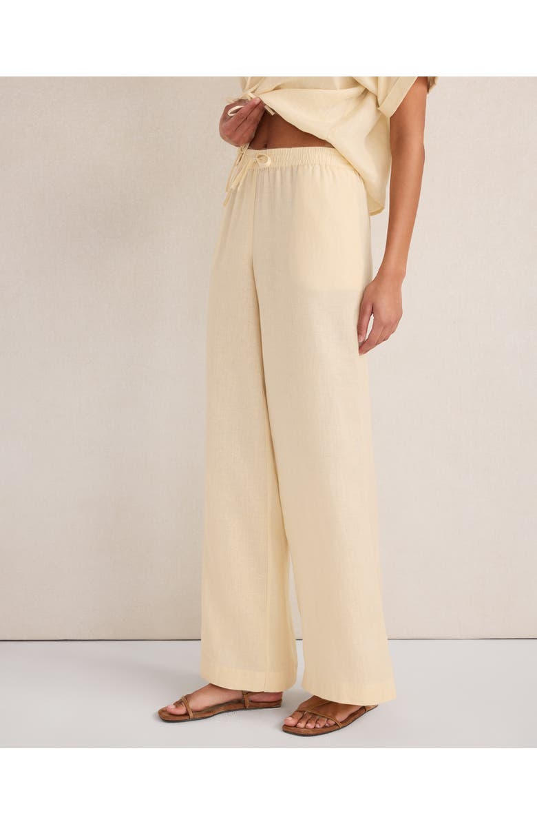 Haven Well Within Linen Wide Leg Pants, Main, color, Corn Stalk