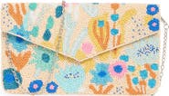 Collection XIIX Beaded Abstract Floral Flap Clutch