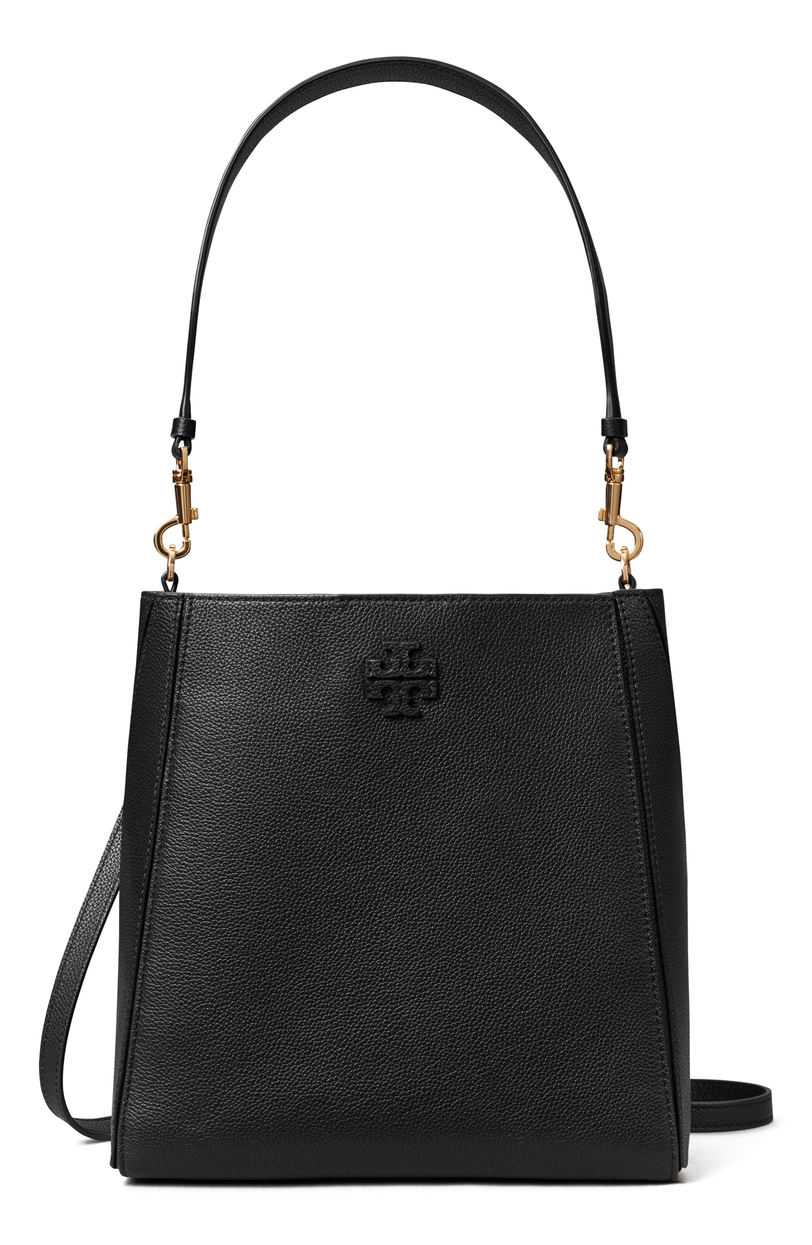 Tory Burch McGraw Leather Bucket Bag, Main, color, 