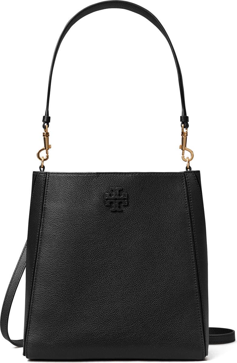 Tory Burch McGraw Leather Bucket Bag, Main, color,
