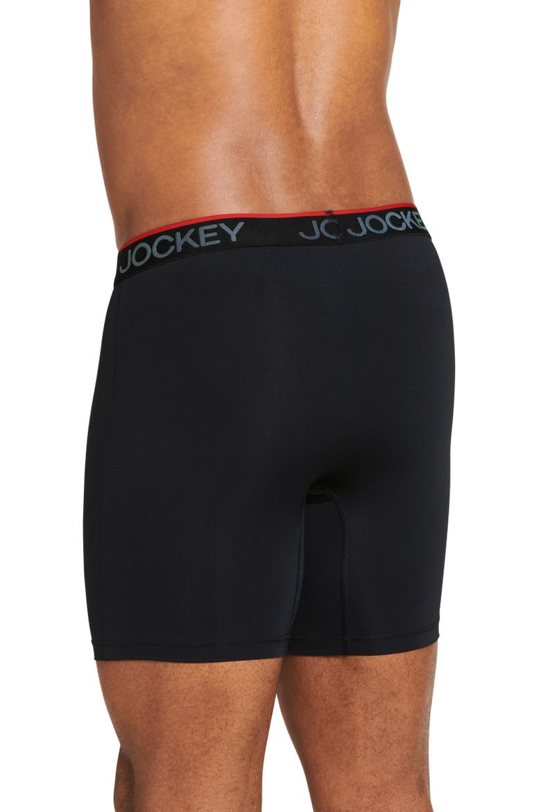 Men's Chafe Proof Pouch Microfiber 6" Boxer Brief - 6 Pack, Alternate, color, Black
